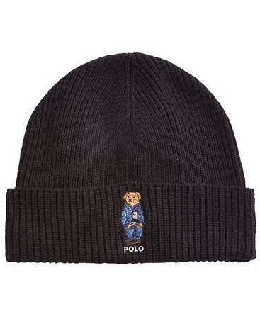 Polo Ralph Lauren Men's Polo Bear Blue Jean Jacket Cuffed Hat & Reviews - All Accessories - Men - Macy's