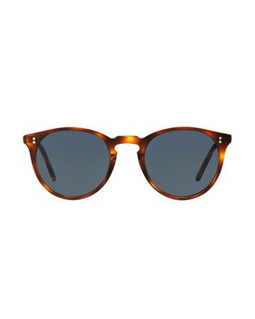 Oliver Peoples The Row O'Malley NYC Peaked Round Sunglasses, Tortoise