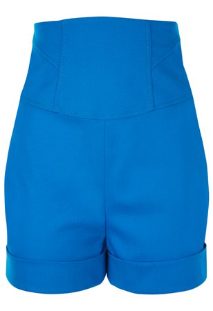 Desk To Dinner Teal Virgin Wool Fitted Shorts With Cuff | La Perla