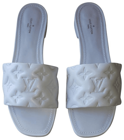 white Louis vuitton sandals