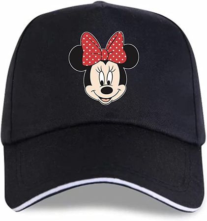 Black Baseball Cap for Minnie Mouse,Men Women Adjustable Dad Hats Ball Hat at Amazon Men’s Clothing store