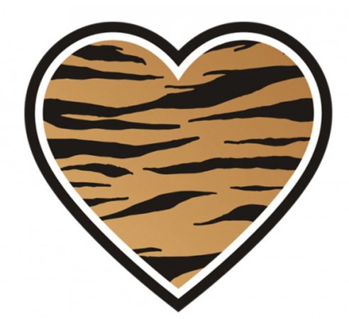 tiger stripe heart