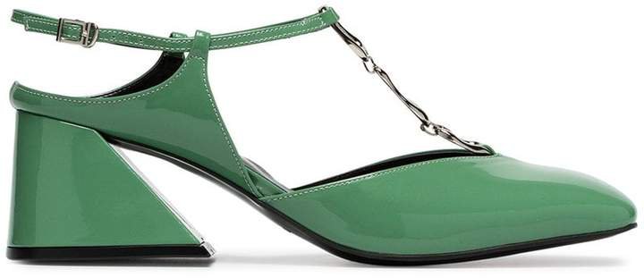 Yuul Yie green glamour 60 patent leather pumps