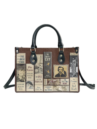 Edgar Allen Poe purse book bag