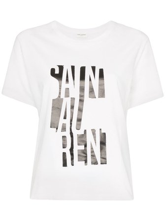Saint Laurent logo-print T-shirt - Farfetch