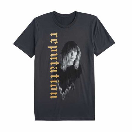 DARK GREY TOUR TEE WITH REPUTATION IN GOLD | Taylor Swift Official Online Store