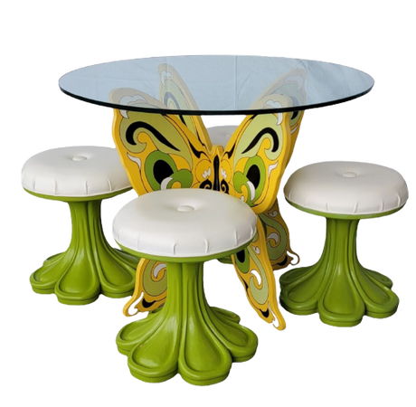1970 Drexel “Plus One” Butterfly Table & Stools