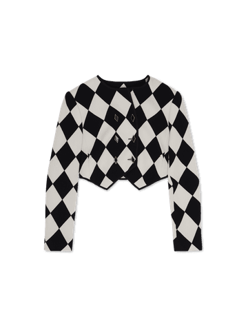 Women's Harlequin Wool Crepe Suit Jacket – CasablancaParis