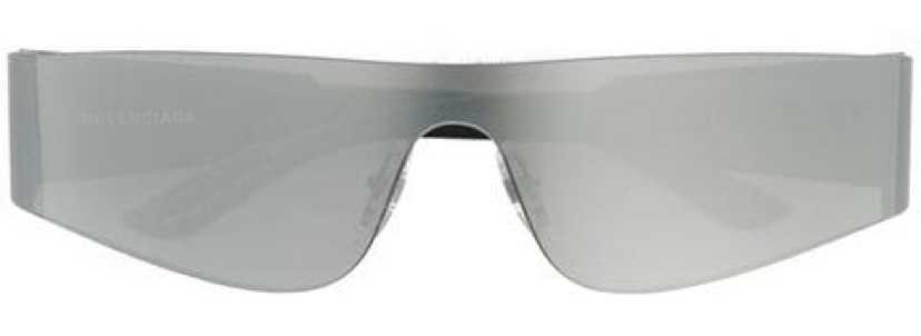 BALENCIAGA Silver Mirror Sunglasses