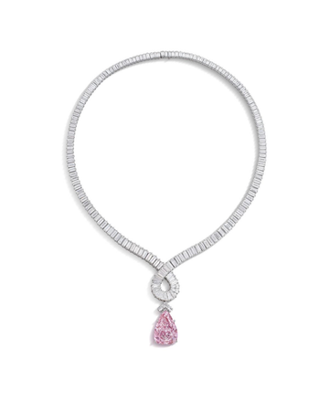 pink diamond necklace