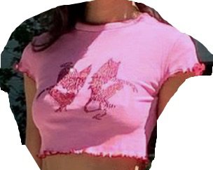y2k inspired pink baby tee