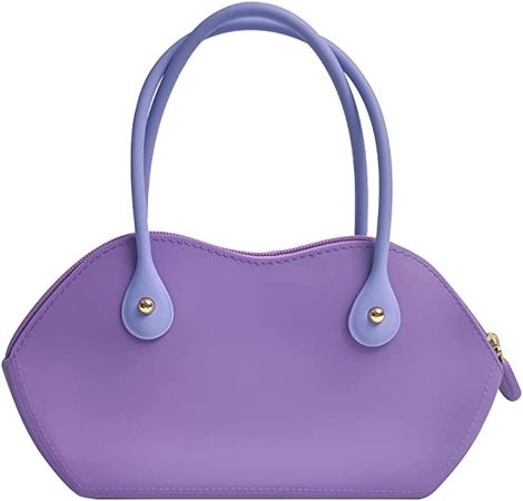 Amazon.com: Silicone Small Clutch Purses for Women Casual : Top Handle Bag for Girls Satchel Handbags Fun Wrist Handbags Soft and Lightweight (Purple) : Clothing, Shoes & Jewelry