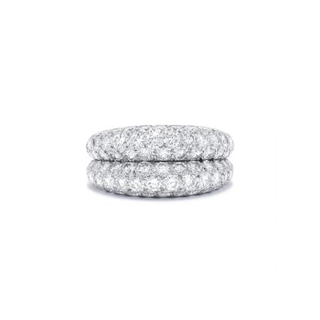 Pavé Diamond Double Band Ring by Cartier | Fred Leighton