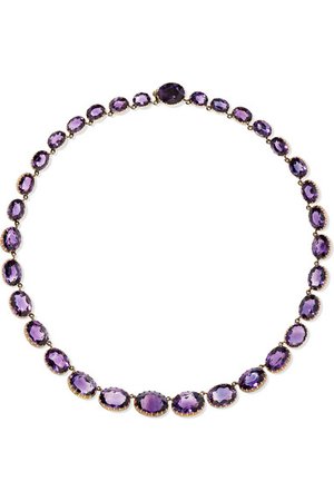 Fred Leighton | Victorian 15-karat rose gold amethyst necklace | NET-A-PORTER.COM