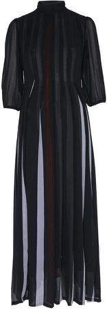 Daneh Maxi Long Sleeve Paneled Dress