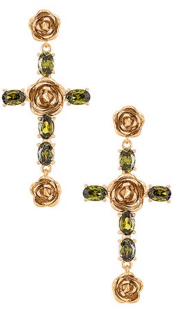Joy Dravecky Jewelry Rosa Cross Earrings