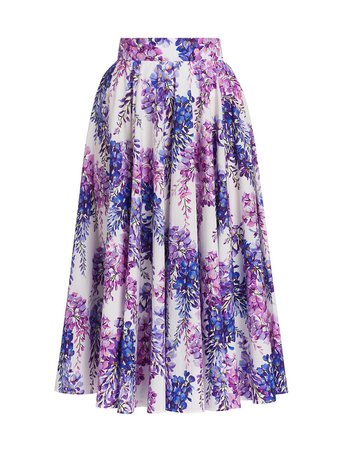 Shop Dolce & Gabbana Floral Midi-Skirt