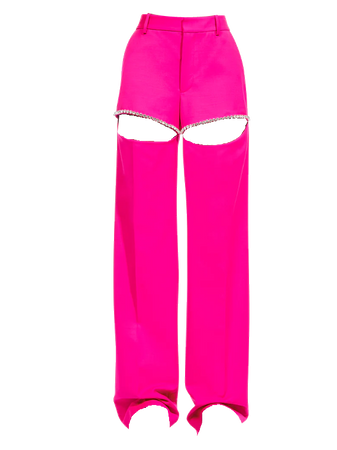 AREA NYC | Crystal Slit Trouser Pink (Dei5 edit)