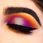 daring red and orange sunset eye makeup - Google Search