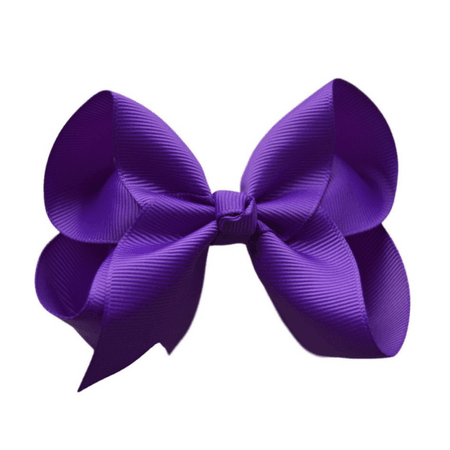 purple hair bow