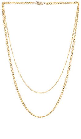 Paradigm Brooklyn Double Chain Necklace in Gold | REVOLVE