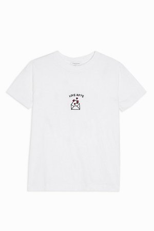 Love Note T-Shirt in White | Topshop