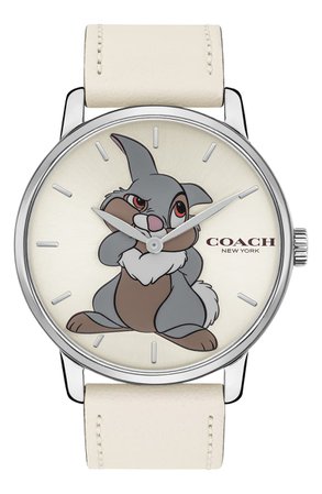 COACH x Disney Thumper Grand Leather Strap Watch, 40mm | Nordstrom