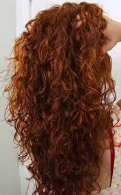 long curly red hair back - Google Search