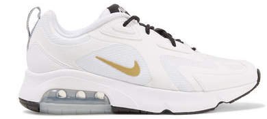 Air Max 200 Leather-trimmed Felt And Mesh Sneakers - White