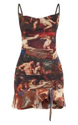 Multi Mesh Renaissance Bodycon Dress | PrettyLittleThing USA