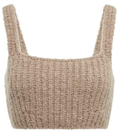 Loro Piana - Ribbed-knit cashmere crop top
