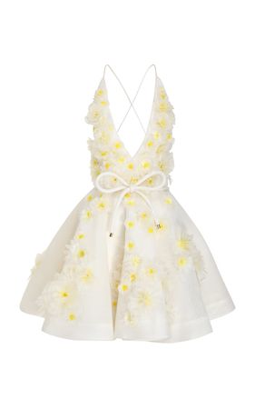 Matchmaker Daisy Linen-Silk Mini Dress By Zimmermann | Moda Operandi