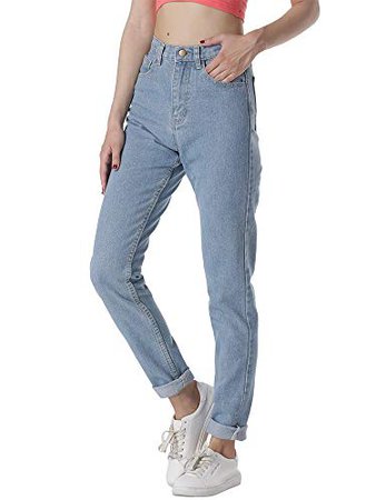 cunlin High Waist Jeans for Women Denim Pants Mom Jeans High Waisted Jeans at Amazon Women's Jeans store