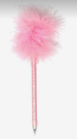Fluffy pink pen