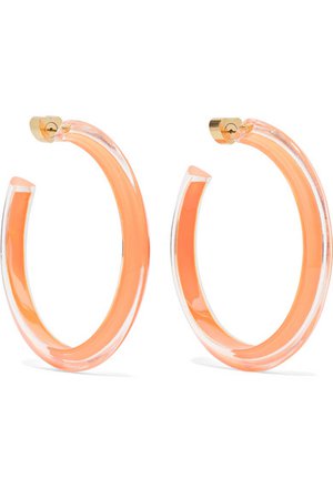 Alison Lou | Medium Jelly Lucite and enamel hoop earrings | NET-A-PORTER.COM