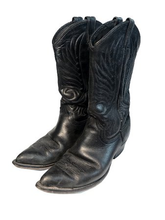 vintage black cowboy boots