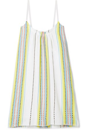 LemLem | + NET SUSTAIN Welela striped cotton-blend mini dress | NET-A-PORTER.COM