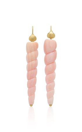Exclusive Fancy Pink Conch Shell Earring by Annette Ferdinandsen | Moda Operandi