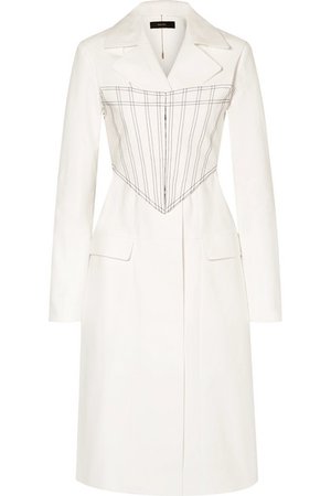 Ellery | Visual Pun layered embroidered coated cotton-blend coat | NET-A-PORTER.COM