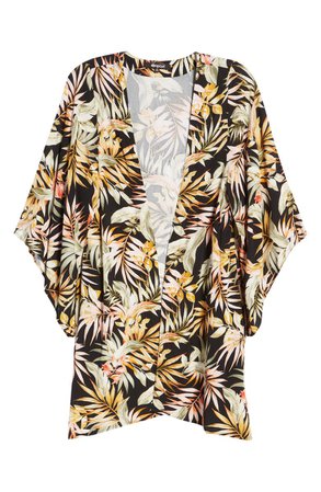 Rip Curl Frond Print Open Front Cover-Up Tunic | Nordstrom