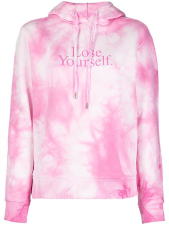 Shop pink Paco Rabanne slogan tie-dye hoodie with Express Delivery - Farfetch