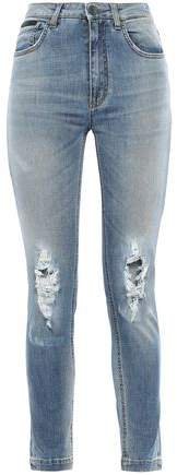 Distressed High-rise Skinny Jeans