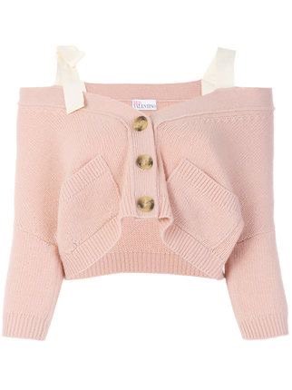 pink crop sweater