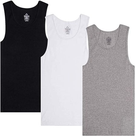 Amazon.com: Efit 3-6 Pack Men's 100% Cotton Wife Beater A-Shirts Undershirt Plain Ribbed Tank Top (as1, Alpha, s, Regular, Regular, 3 Mix) : Clothing, Shoes & Jewelry