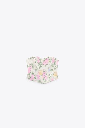 ONLY FLORAL CORSET TOP - only one, ZARA United States