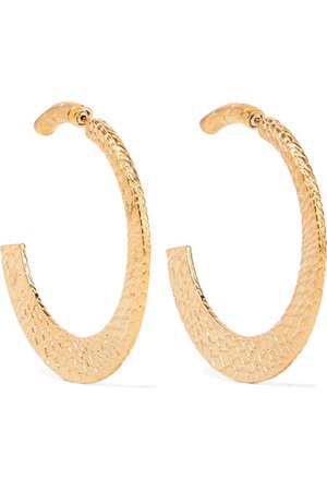 Saint Laurent | Gold-tone hoop earrings | NET-A-PORTER.COM