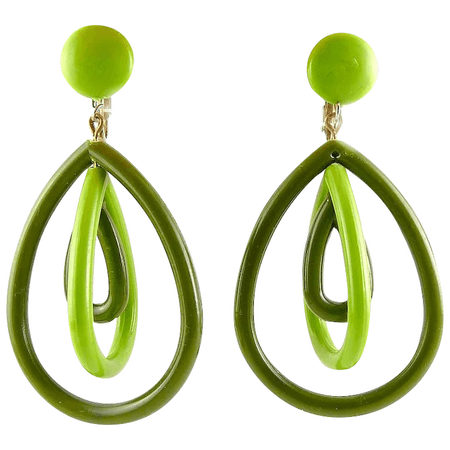 lime green hoop earrings - Google Search