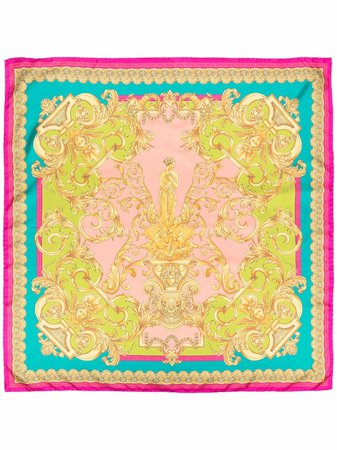 Versace Baroque pattern-print Silk Scarf - Farfetch