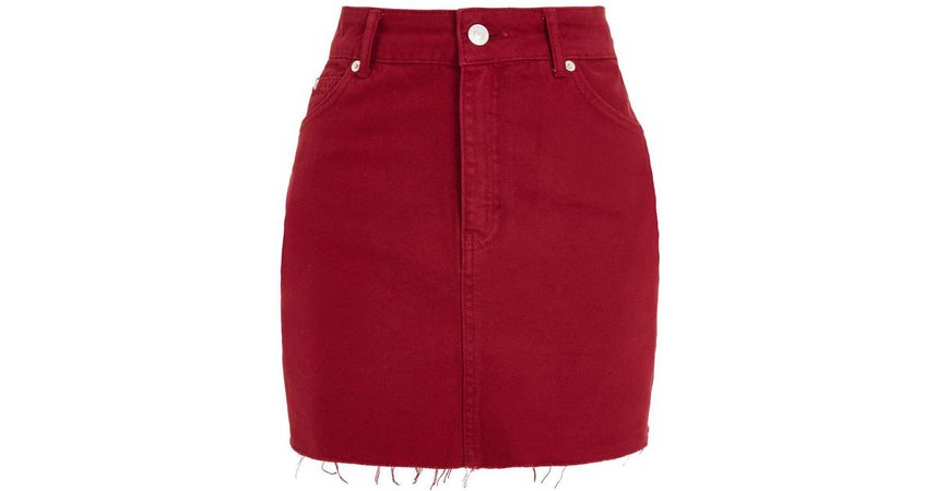 red demin skirt - Google Search