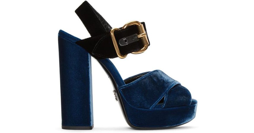prada blue velvet sandal - Pesquisa Google